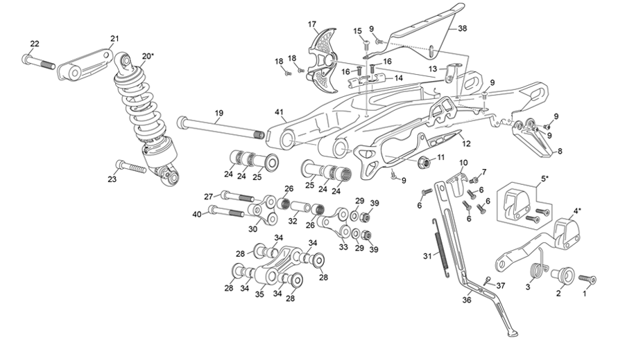 AMORTISSEUR BRAS OSCILLANT 300 ST