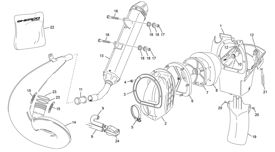 BOITE A AIR ET ECHAPPEMENT 250 SE FACTORY