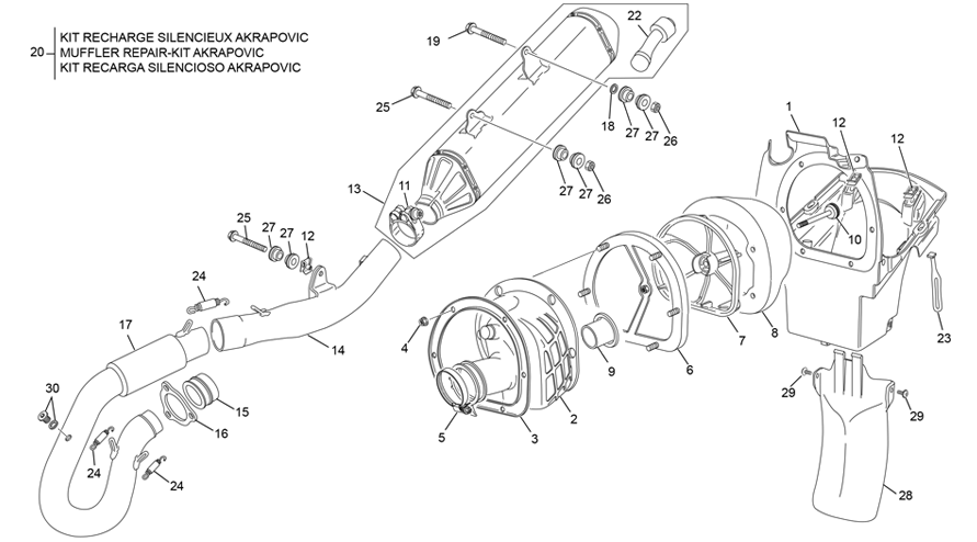 BOITE A AIR ET ECHAPPEMENT 450 SE-F FACTORY